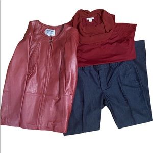 Banana Republic Trouser Women’s Wide Leg Denim Jeans Dark Wash